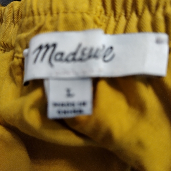 MADEWELL Yellow Eyelet Balcony Top size L - Picture 4 of 8